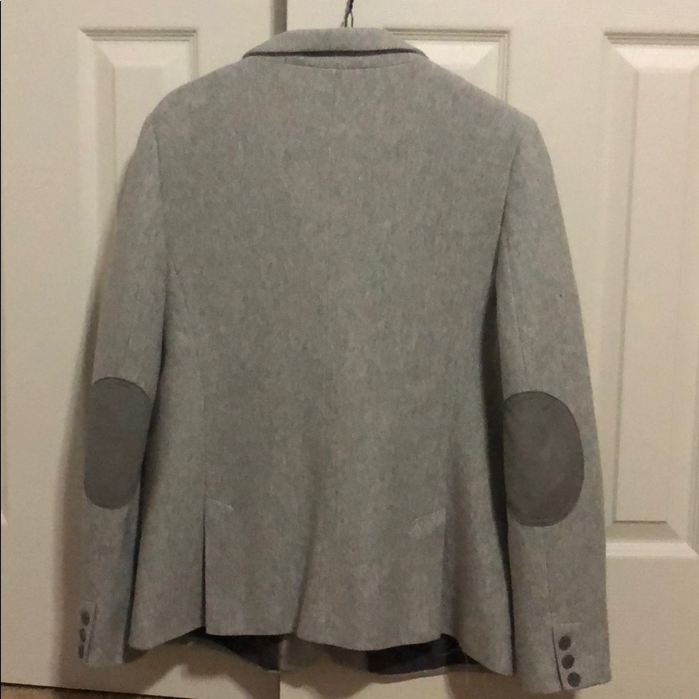 Loft grey chevron blazer with elbow patch size 14